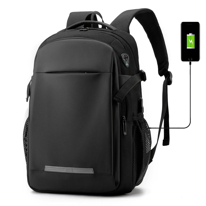 Custom logo New Mens Travel Computer School Bag Business Anti Theft Laptop Backpack Usb Waterproof Leather Mochilas