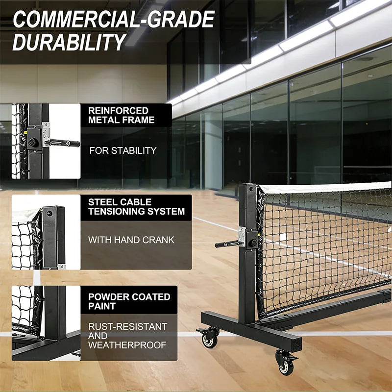 JH Wholesale Price for Good Quality Portable Pickleball Net Indoor for Training Professional Foldable Tennis Net Outdoor