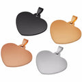 Wholesale Heart Tag Sublimation Blank Metal Stainless Steel Colorful Dog Pet Tags