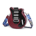 New Creative Guitar Luxury Designer Ladies Crossbody Bag Women Wide Strap PU Leather Guitar Shaped Handbag