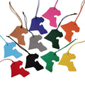 Factory Wholesale Pu Leather Bag Charms Kuwait Map Shaped Decoration Keychain Gifts