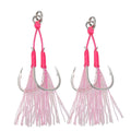 Jigging Pro Sharp Hooks 1/0 2/0 3/0 4/0 Metal Steel Line Glow Flash Double Assist Hook Jigging for Saltwater Fishing Hook