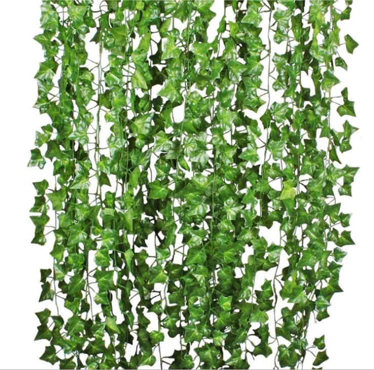 Green Vine Ceiling Leaves Eucalyptus Garland Artificial Ivy Leaves Artificial Eucalyptus Leaves Garland
