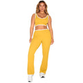 KY Sports Cropped Top Sculpt Active Contrast Binding Flare Trousers Modest Active Wear