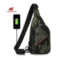 Wholesale Custom Waterproof USB Charging Sport Crossbody Sling Outdoor Large-capacity Travel Men Chest Bag