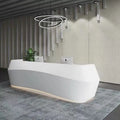 QTZ52 Modern Design Wooden Counter Reception White Office Reception Desk Corporate Front Desk