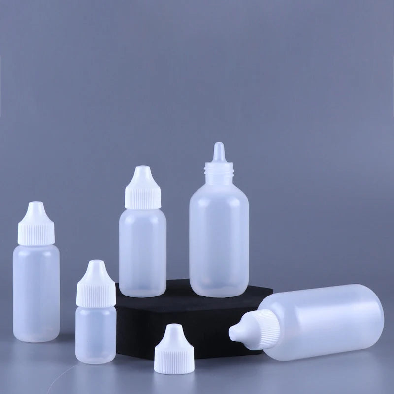 In Stock PE Plastic Squeeze Foundation and Hair Spray Bottles 10ml 30ml 35ml 60ml 90ml Sizes with Easy Open End Seal