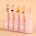 OEM Jelly Flower Lipstick with Gold Foil Moisturizer for Long Lasting Translucent Lip Balm Makeup