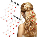 Hot Sale 6 Pcs DIY Cute Valentine's Day Acrylic Heart Bead Hair ClipHair Extensions Heart Hair Accessories for Girls