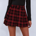 New Arrive Sweet Plaid Print Skirts A-line Women Girls Fashion Short Style Europe Women's Dress Casual Mini Skirt