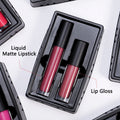 Wholesale Private Label Matte Lipstick Set Long Lasting Waterproof Lipstick Kit Vegan Lipstick and Lip Gloss