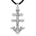 Merryshine 925 Sterling Silver Waterproof Anti Tarnish Christian Necklace Jesus Jewelry Jerusalem Large Cross Pendant for Men