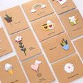 Creative Craft Mini Greeting Cards Handmade Colorful 3D Thank You Greeting Cards for Birthday Gift Card