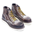 Western Style Gray Oil Resistant Anti Slip Leather Lace-Up Good Year Safety Boots Men Winter Heavy Boots Big Size MegaBDM