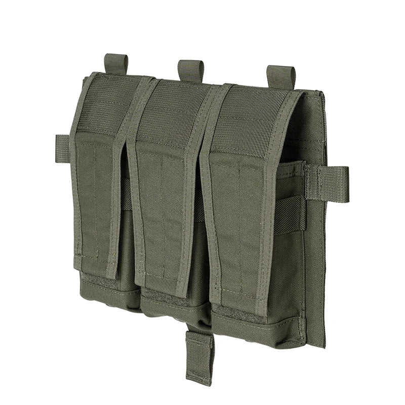 IDOGEAR Triple Mag Pouch Detachable 500D Nylon Ranger Green Tactical Front Flap Magazine Pouch for for  5.56mmMags