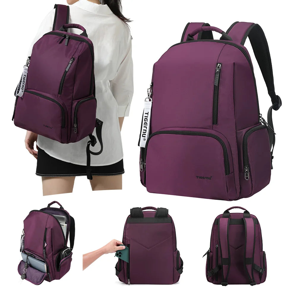 Short Distance Travel Multi Pocket Spine protection Anti-theft Hiking Slow Weight Waterproof Women's Backpack School Bags Girls