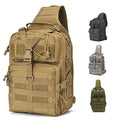 SP27957 Tactical Messenger Chest Shoulder Sling Bag Saddle Bag Waterproof Camouflage Anti-Theft Zipper Closure Polyester Lining