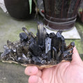 Natural Smoky Quartz Double Terminated Healing Crystal Points Wands Large Size Tea CrysalSmoke Crystal Cluster for Decoration