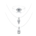 Silver Invisible Chain Necklaces Pendants Rhinestone Choker Necklaces Transparent Fishing Line Collier Femme SCN332