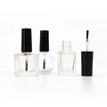 Wholesale Luxury 10ml Empty Nail Bottles Clear Amber Nails Polish Glass Bottle Packaging With White Pink Black Caps and Brush