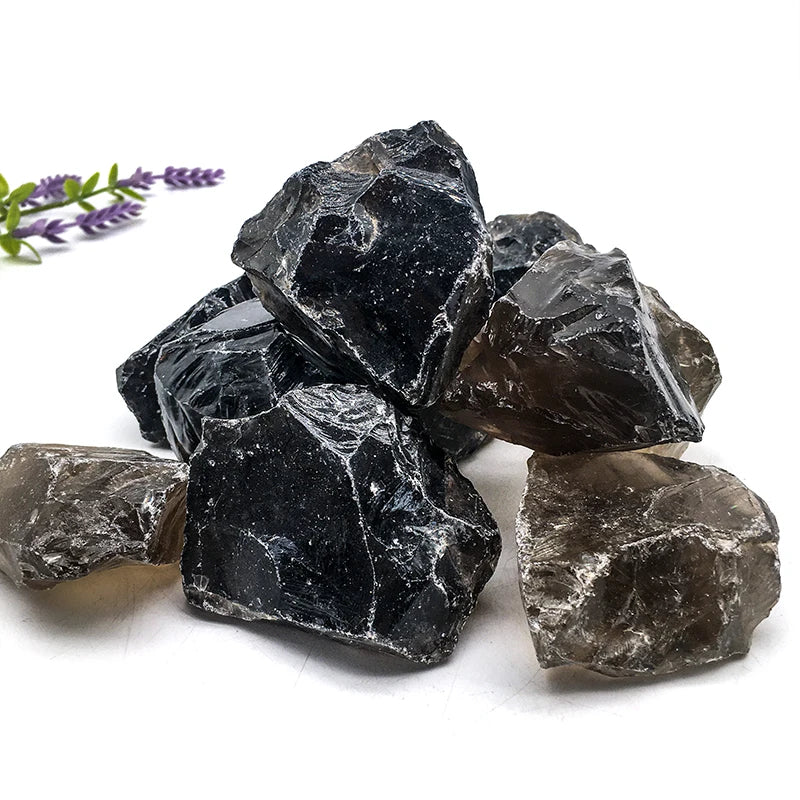 Wholesale Natural Crystal Rough Stone Smoky Raw Gemstone Dark Smoky Healing Stone for Decoration