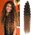 Jessca Curl Braiding Hair Attachment 24inch Length Synthetic Hair Extension Crochet Curly Deep Wave Dyed Hair