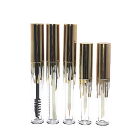 2ml 4ml Lip Gloss Tubes Eyeliner Eyelash Growth Liquid Bottle Cosmetic Mascara Wand Tubes Gold Lipgloss Packaging Container