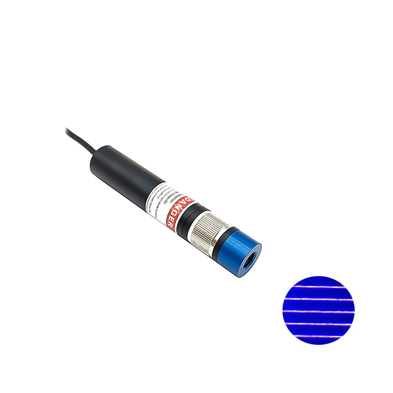 New Compact Adjustable Focusing D18mm 450nm <150mW Blue 5 Lines DOE Lens Laser Module Bracket+Power Supply Industrial Grade