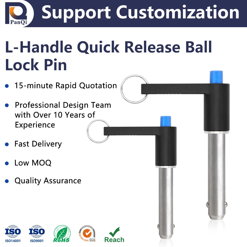 Factory Price Quick Release Ball Locking Pin Aluminum L Handle Stainless Steel for Machinery Use