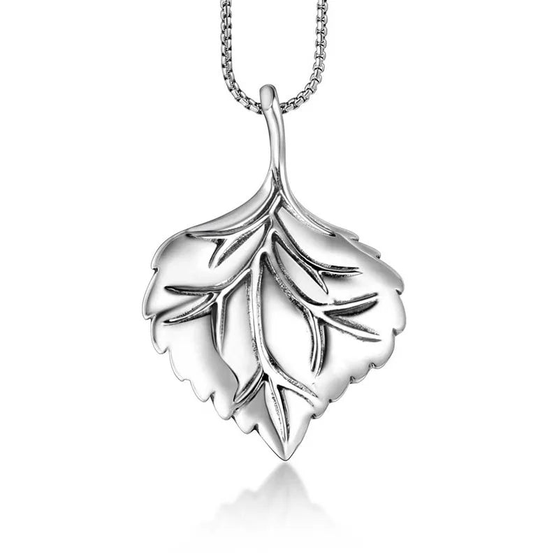 Wholesale New Women's 316L Stainless Steel Leaf Shape Pendant Charms for Jewelry for Necklace Manufacturing