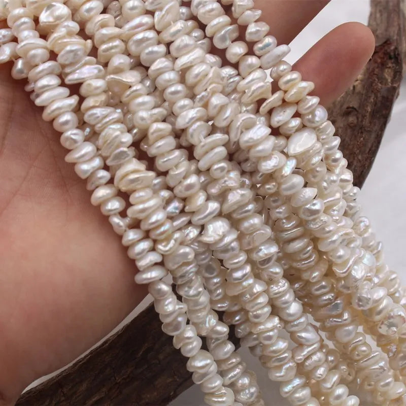Natural Freshwater Pearls Baroque Shaped Pearl Stacked Holes DIY Handmade Material Accessories Loose Pearls