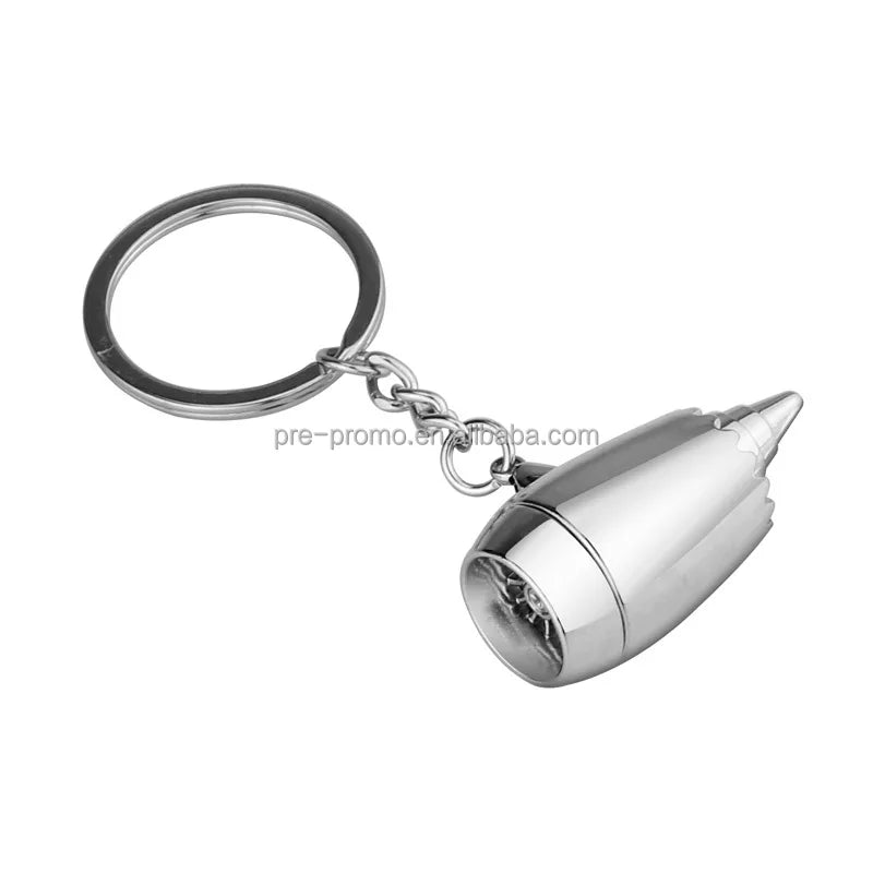 Custom Wholesale Metal Airplane Engine Keychain