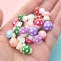 Mushroom Charms Jewelry Finding Cute Simulated Food Resin Floating Pendant Craft