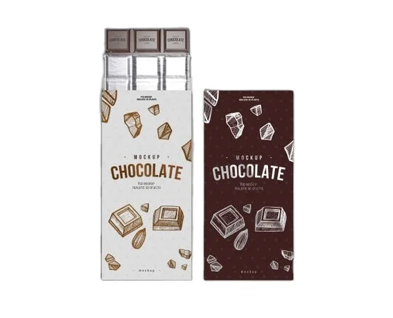 Wholesale Luxury Folding Paper Chocolate Bar Packaging Box Custom Design Printed With UV Coating and Glossy Lamination