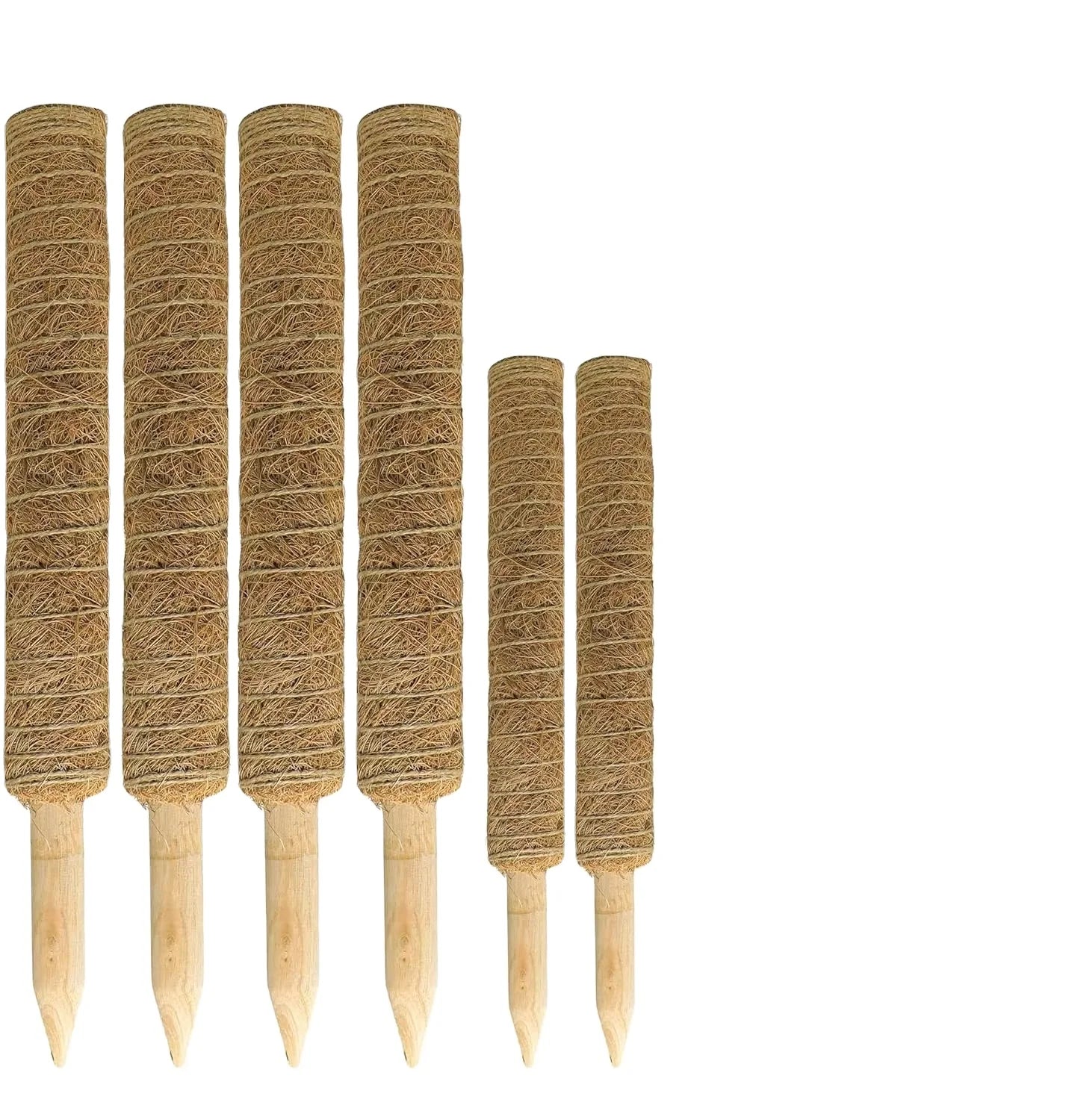 Natural Coconut Coir Moss Plant Support Sticks Eco-Friendly Indoor/Outdoor Home Flower Pot Climbing Poles Garden Accessories