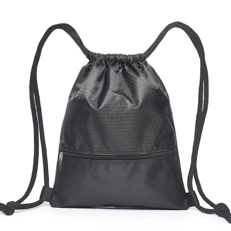 Fashion Sports Drawstring Backpack Waterproof Custom Logo Nylon Basketball Drawstring Gym Backpack Custom Logo for Outdoor LOGO