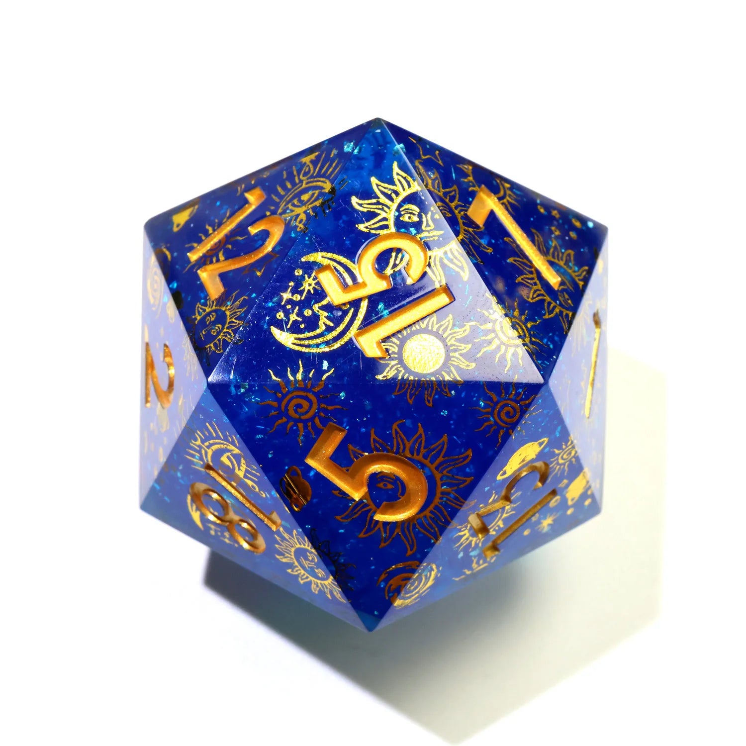 Large D20 Single Dice20 Sided Handmade Polyhedral Resin Sharp Edge DND Dice for Dungeons and DragonsRPGRoleplaying Table Game