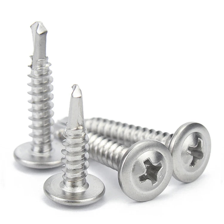 M4.2 M4.8 #8 #10 Stainless Steel 410 Phillips Self Tapping Screws Wafer Modified Truss Head Self Drilling Sheet Metal Screws