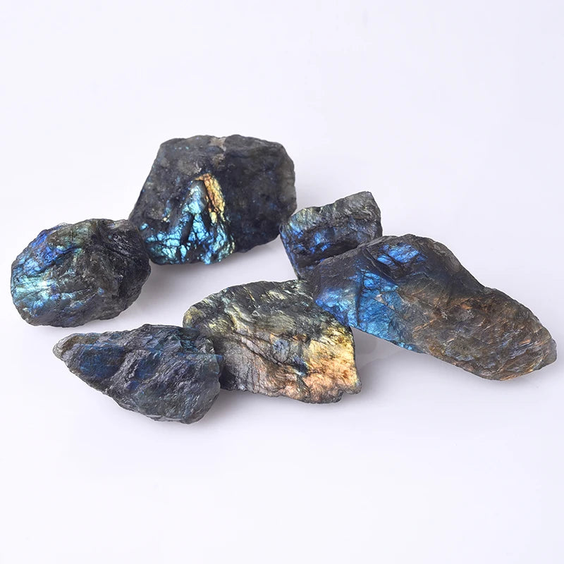 Natural  Chakra Reiki Raw Gemstone Flashy Labradorite Rough Healing Stones for Decoration