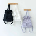 Hot Sale Custom Reusable  Plain Drawstring Cotton Canvas Tote Backpack Bag for Girls