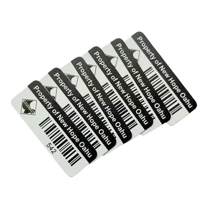 Custom Metal Aluminum QR Code Asset Tags Silk Screen Printing 3M Adhesive Environmental Friendly Outdoor Use