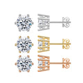 Starsgem 10K Gold Earring 1 Carat Moissanite  Round Cut Jewelry Diamond Earring  D Color Diamond Stud Earring