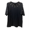 OEM Custom Punk Button Pin Rock Dark T-shirt High Quality 100%Cotton Double Zipper Design Oversize Men's T Shirts