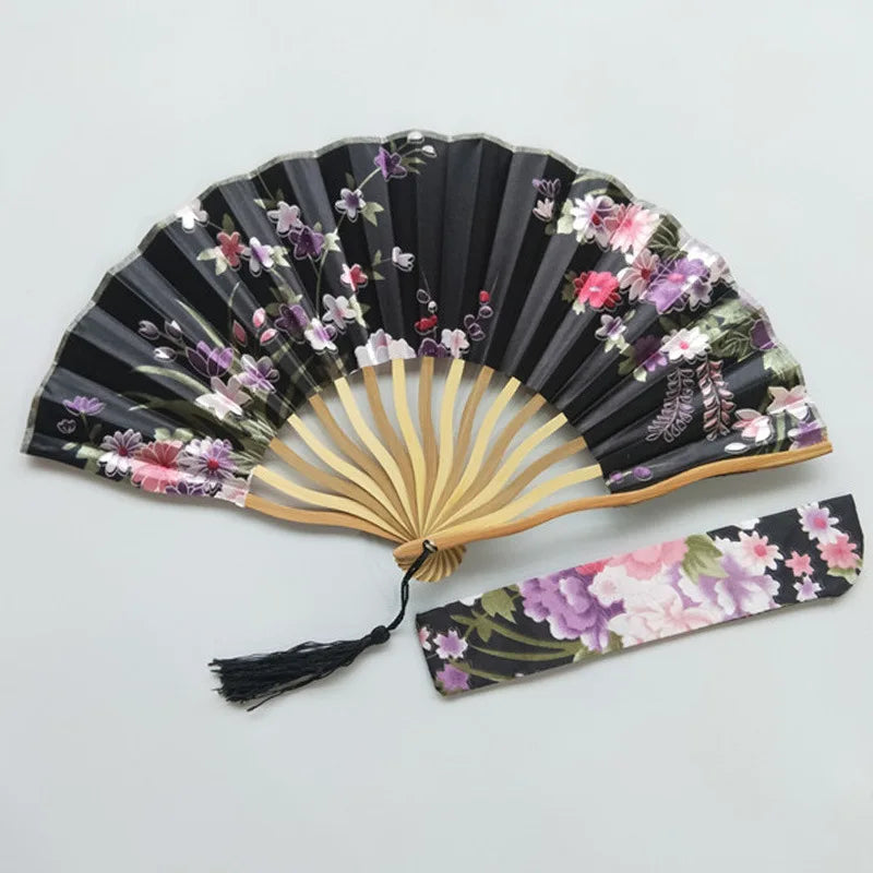 With Pouch Dragon Bamboo Hand Fan Wedding Lady Fan With Tassel Invitation Fan Wedding Favor Gifts