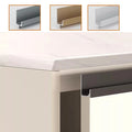 The L-shaped Handle Door Panel of the Kitchen Cabinet Is Invisible and Embedded and the Drawer Is Made of Black Aluminum Alloy
