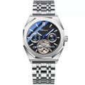 Popular Genuine Leather Strap Stainless Steel Chronograph Luminous Hands CHENXI Automatic Self Winding Mechanical Wrist Watch