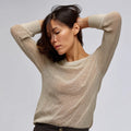 Women's Lightweight Open-Weave Sheer Knit Sweater  Y2K Style Print Embroidered Design Warm Soft for Winter Layering