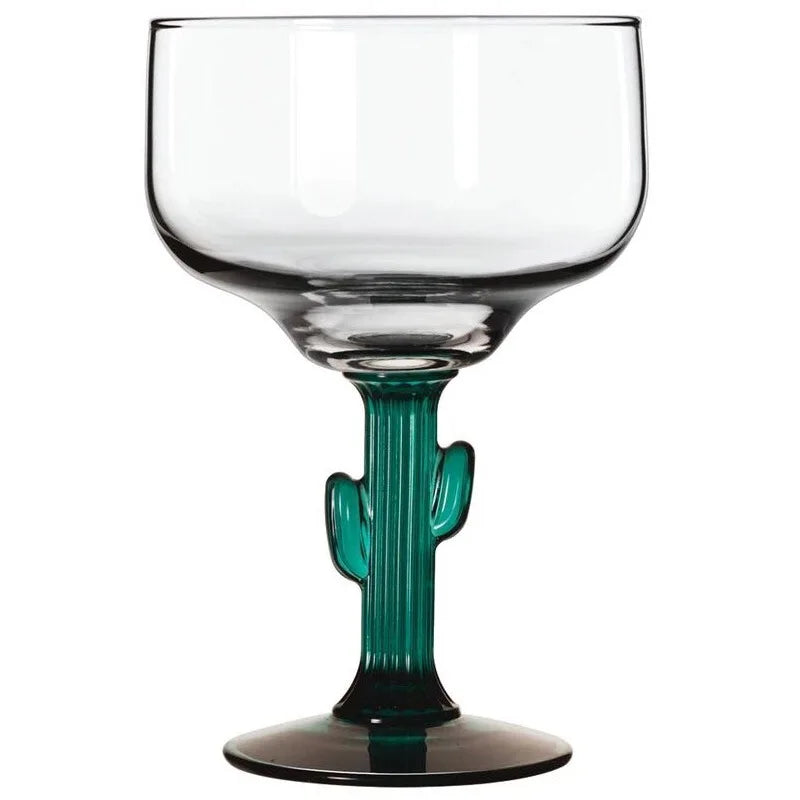 Custom Logo Classic Style Cactus-Shaped Margarita Cocktail Glass Shaker Luxury Crystal Drinkware with Plant Design for Home Use