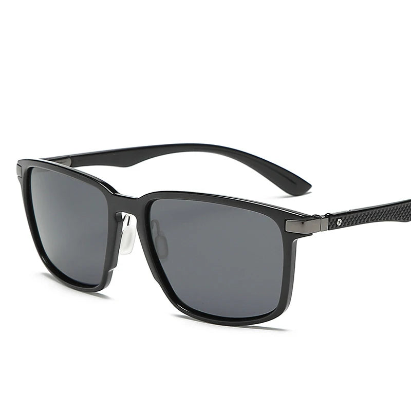 Fashion Sun Glasses Vintage Square Polarized Eyewear Rectangle Sunglasses Men