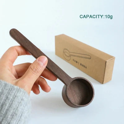 Hot Sale Natural Black Walnut Wooden Coffee Spoon 8g 10g Wooden Spoons Kitchen Utensil Coffee Scoop